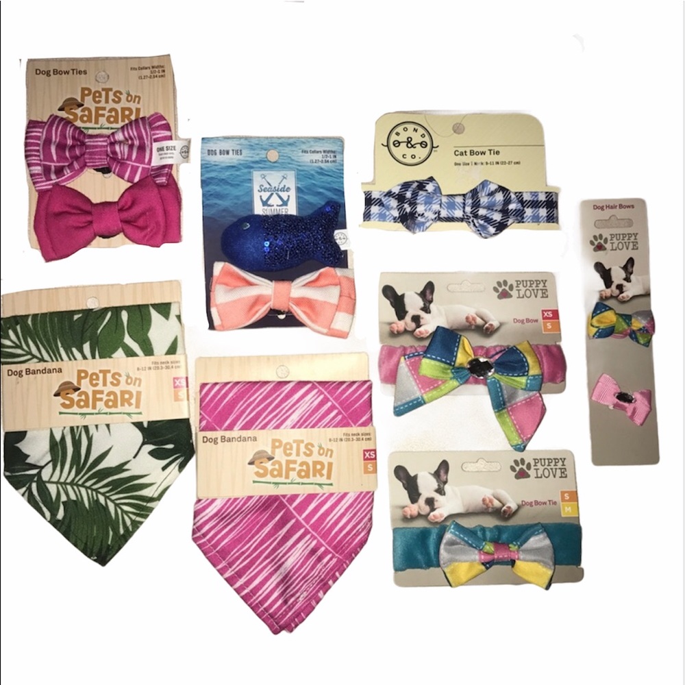 Mystery Grab Bag Dog Cat Pet Animal Bows Bandanas Collars Accessories XS-M